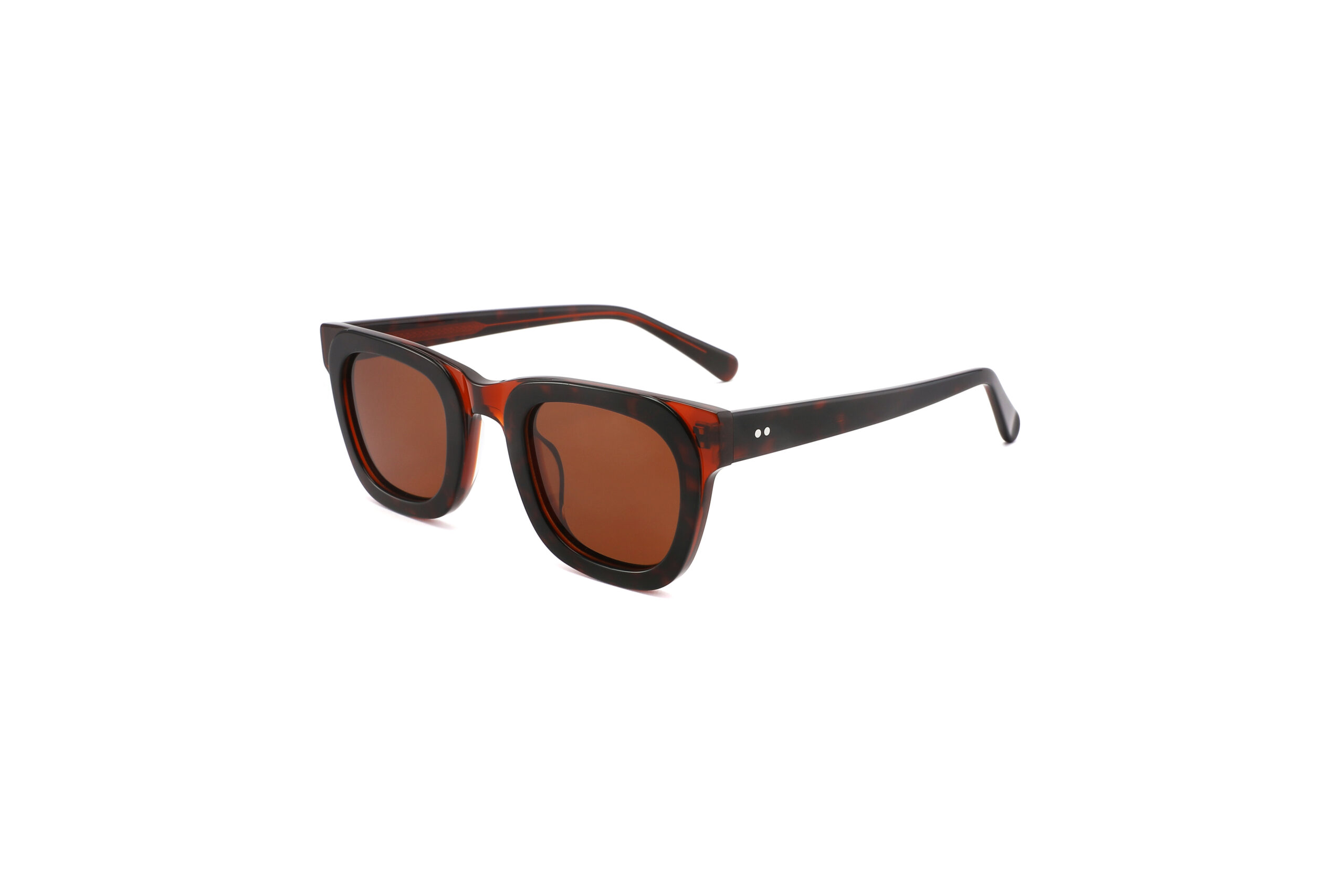 Bold Dual-Color Thick Rectangular Sunglasses CSA3009