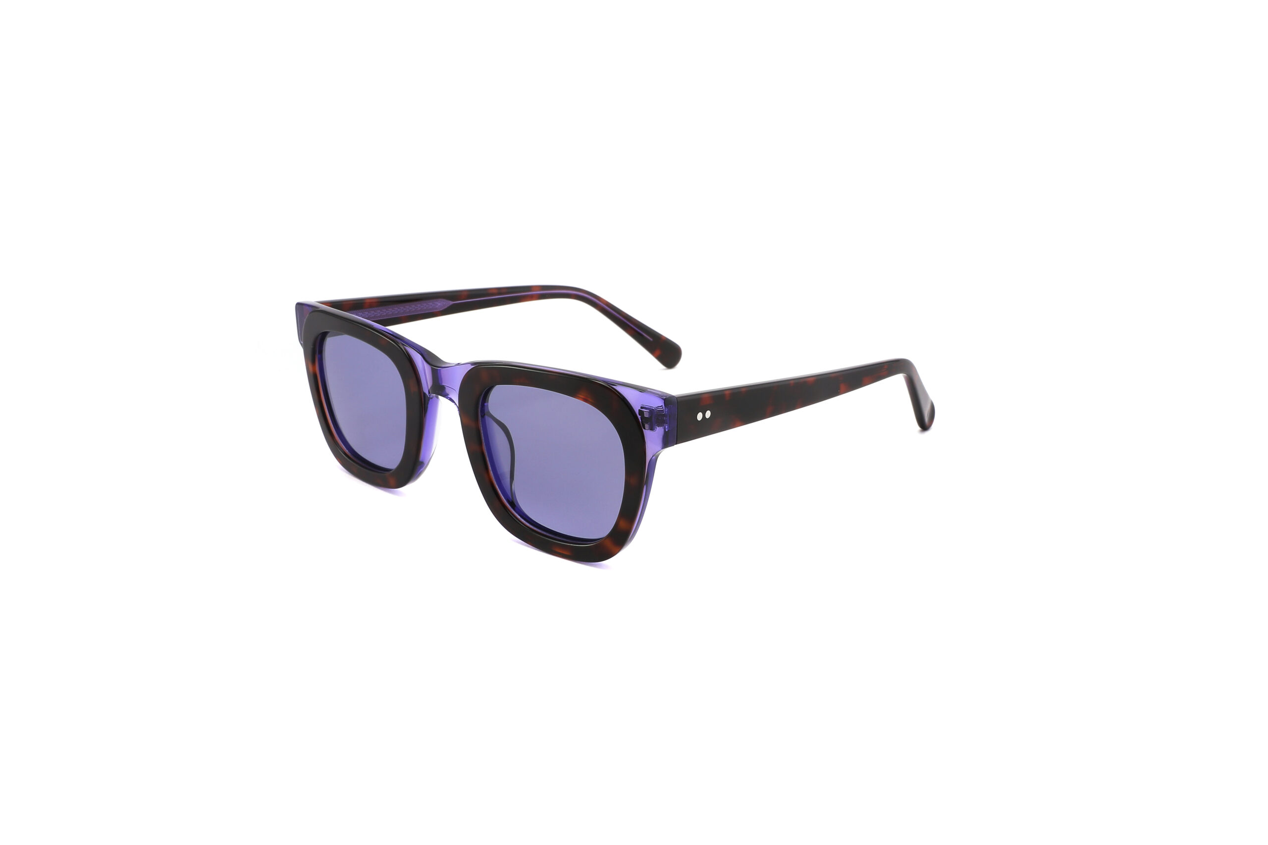 Bold Dual-Color Thick Rectangular Sunglasses CSA3009