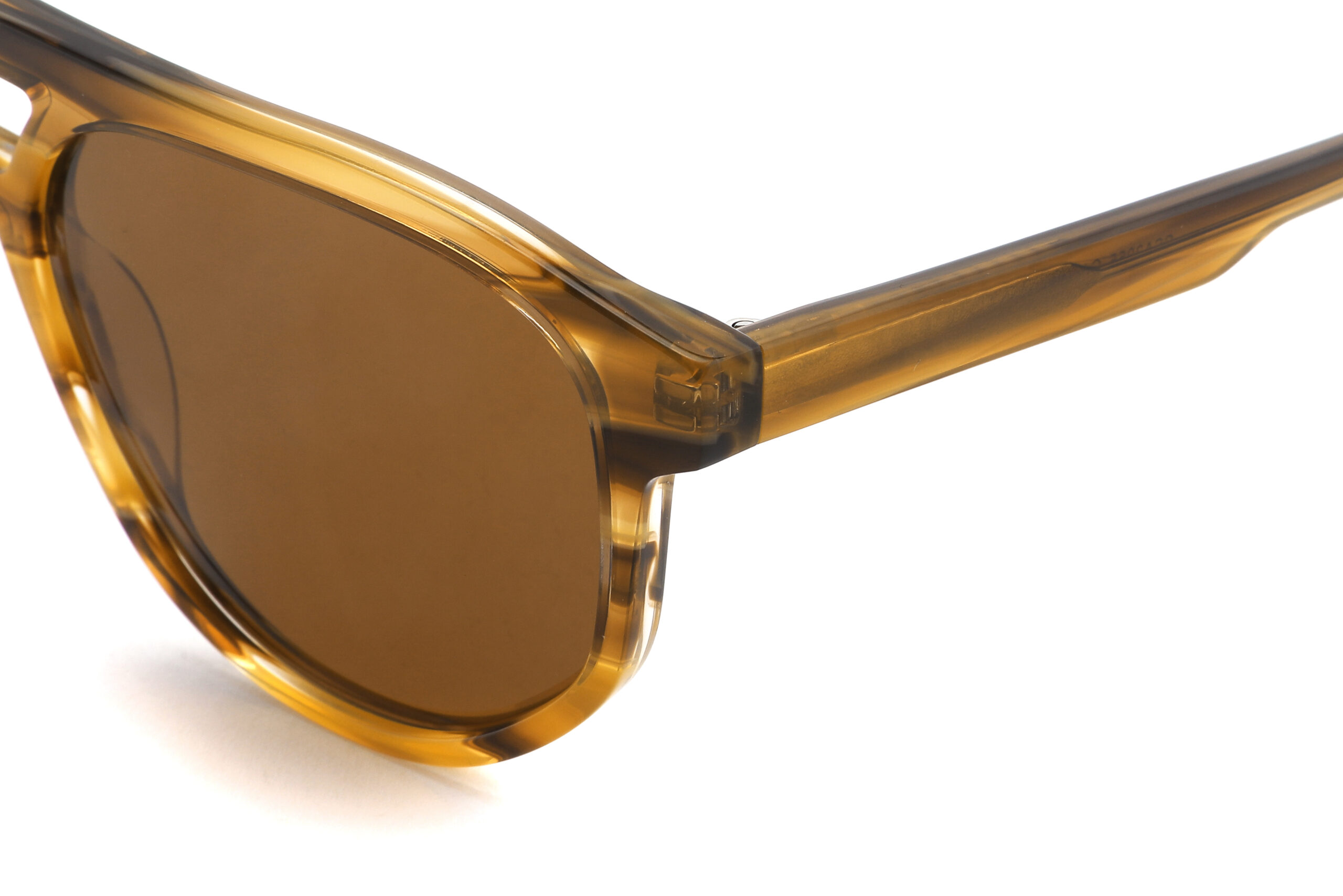 Modern Double-Bridge Aviator Acetate Sunglasses CSA3055