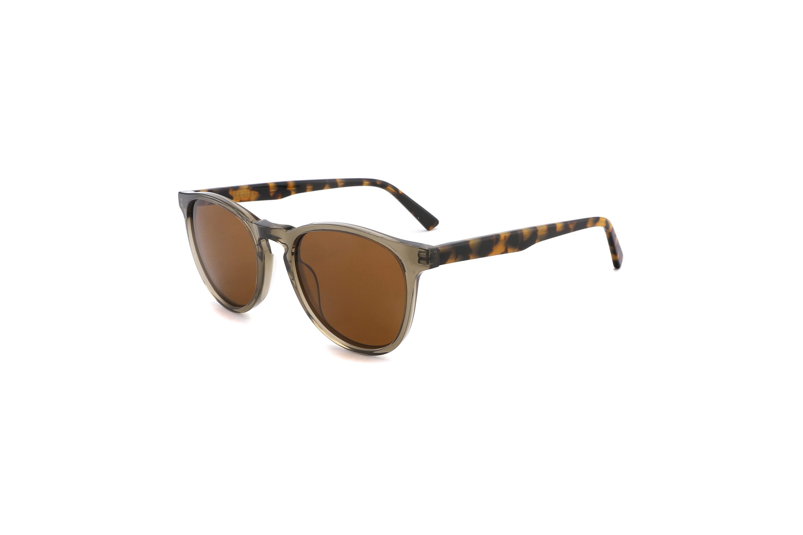 Slim Round Acetate Sunglasses For Ladies CSA3058