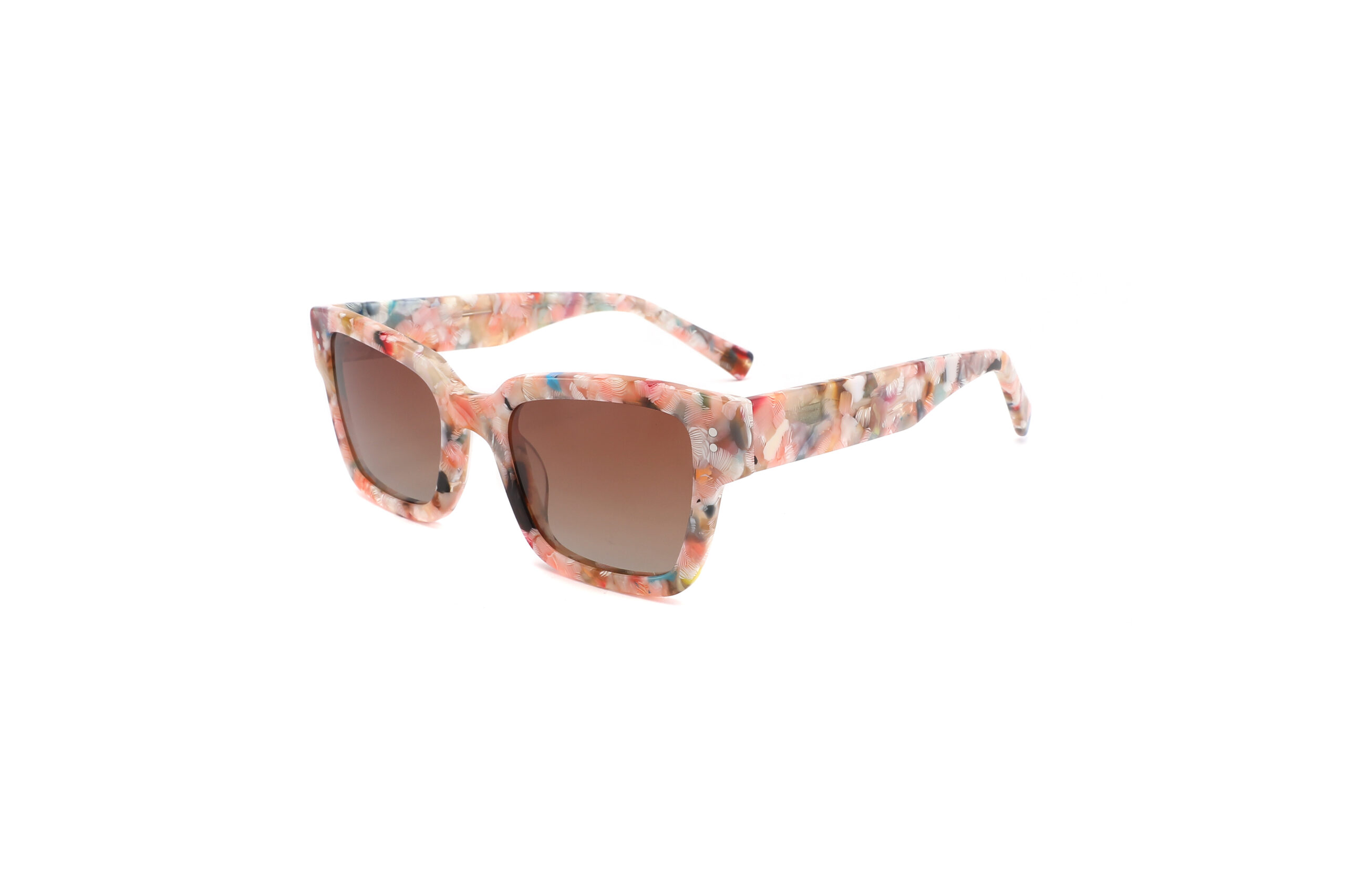Bold Geometric Patterned Acetate Sunglasses - CSA3018
