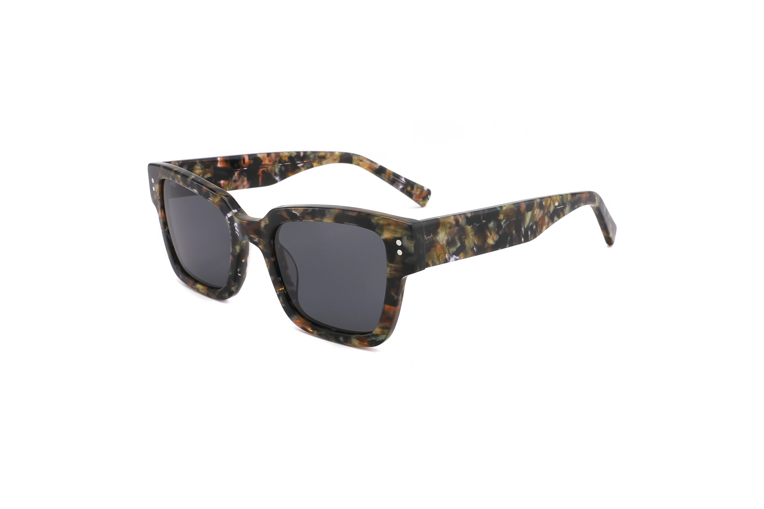 Bold Geometric Patterned Acetate Sunglasses - CSA3018