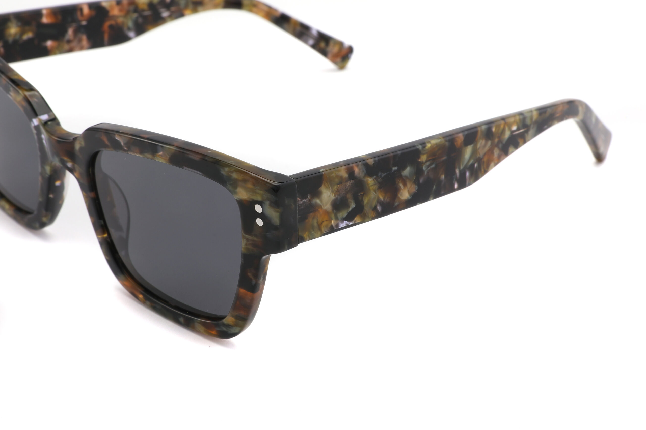 Bold Geometric Patterned Acetate Sunglasses - CSA3018