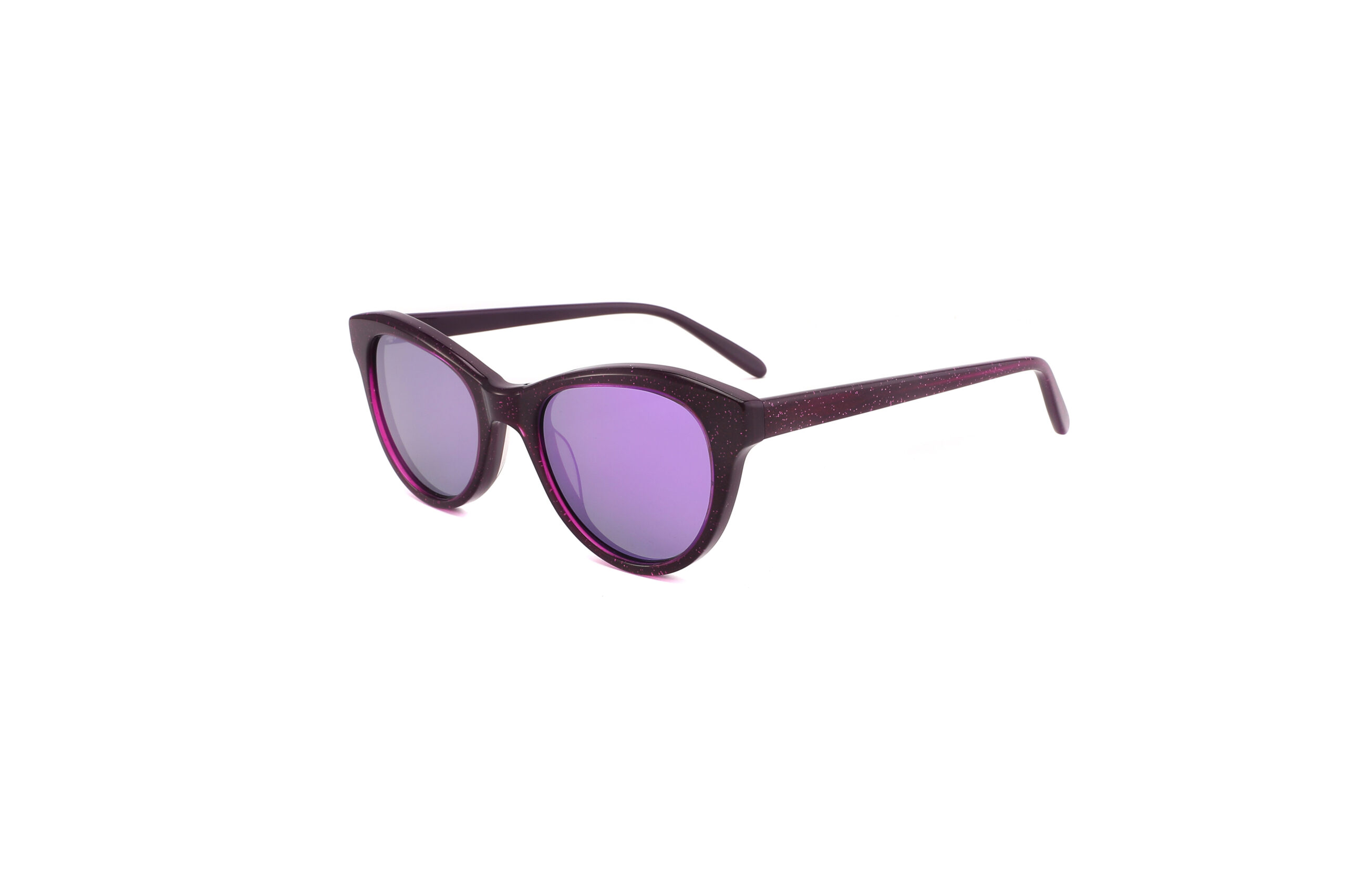 Glitter-Infused Elegant Cat-Eye Sunglasses CSA3020