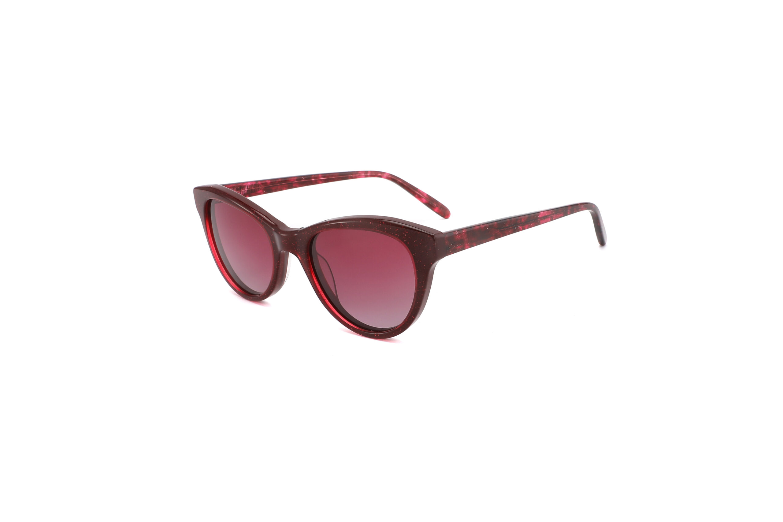 Glitter-Infused Elegant Cat-Eye Sunglasses CSA3020