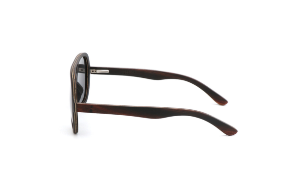 56338W Timeless Double-Bridge Aviator Wood Sunglasses for Men and Women