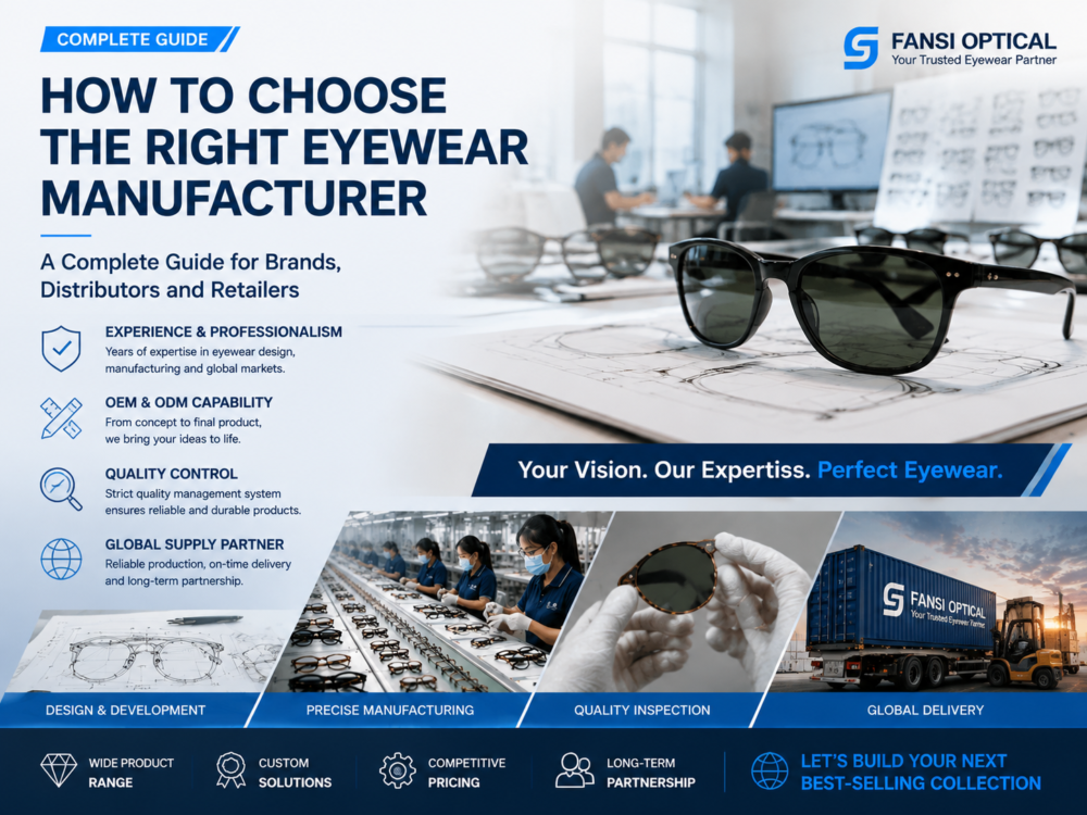 How to Choose the Right Eyewear Manufacturer: A Complete Guide for Brands, Distributors and Retailers