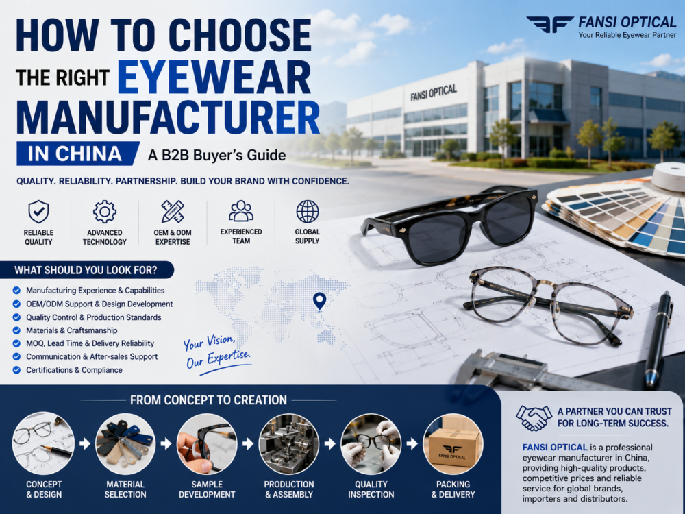 How to Choose the Right Eyewear Manufacturer in China: A B2B Buyer’s Guide