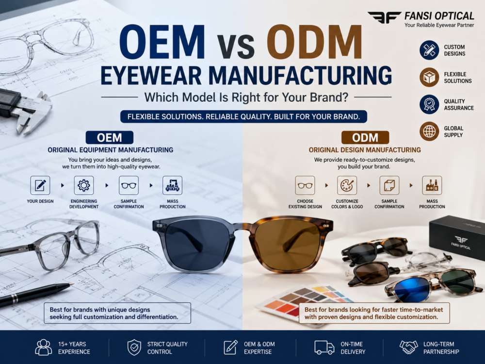 OEM vs ODM Eyewear: Which Manufacturing Model Is Right for Your Brand?